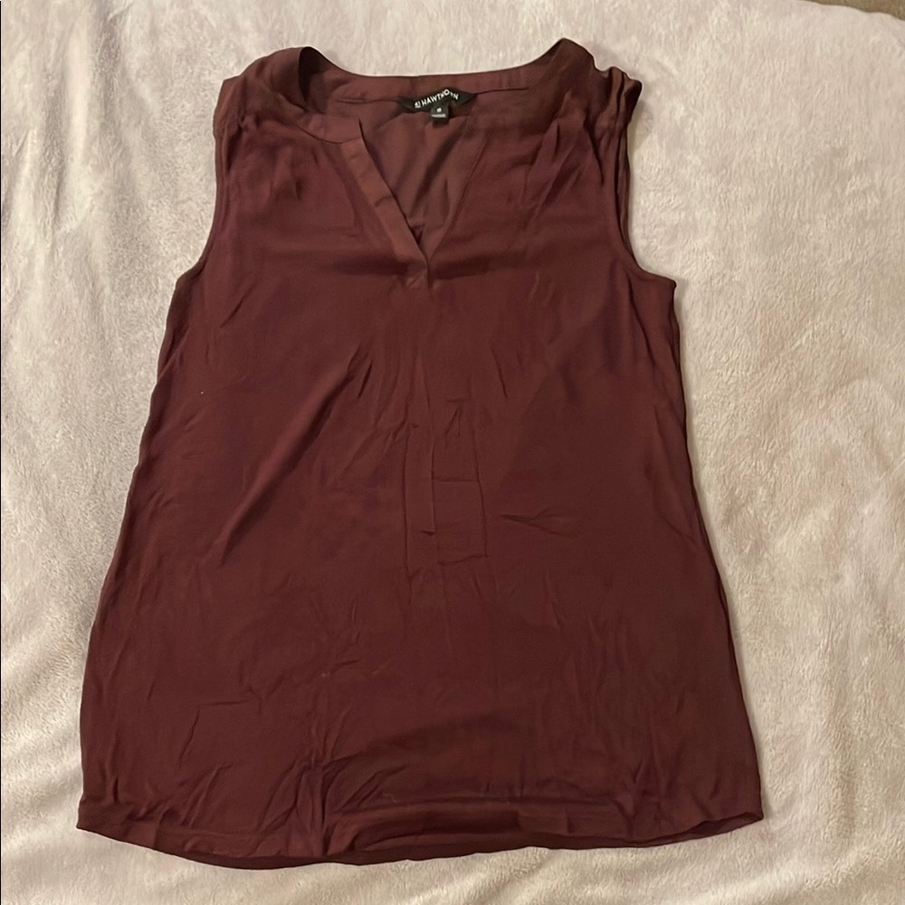 41 Hawthorne Women's Sleeveless Burgundy Top